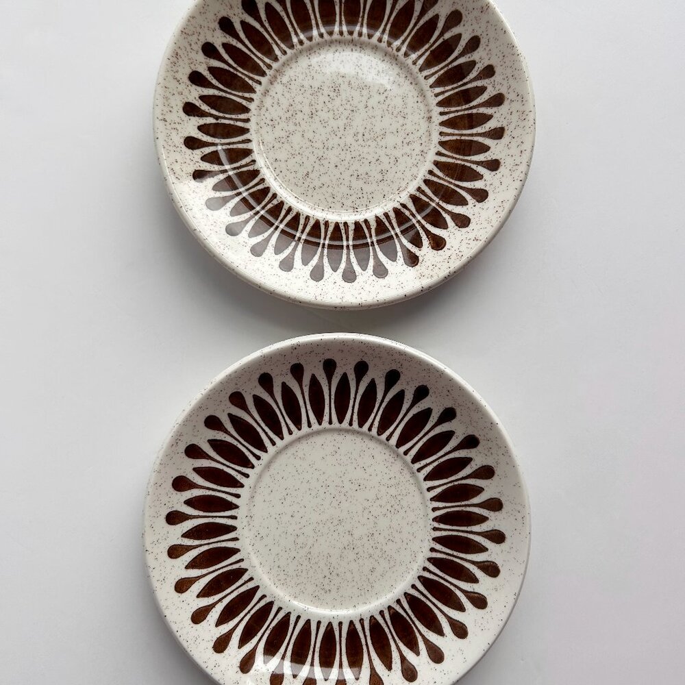 MCM Biltons Saucers Staffordshire England Ironstone x 2